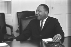Dr. Martin Luther King Jr. in the Cabinet Room at the White House, Washington D.C., January 18, 1964 (Courtesy LBJ Presidential Library)