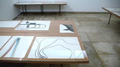 Silvia B&auml;chli Instalation, auslegen, 4 tables with 43 drawings, 2008 - 2009 
