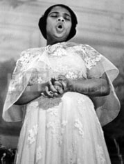 Alfred Eisenstaedt, Marian Anderson, the great contralto, in a rare performance of spirituals at the Academy of Music, Philadelphia, Pennsylvania, 1938