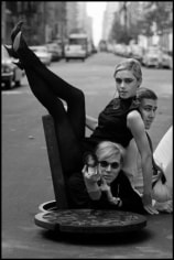 Burt Glinn, Edie Sedgwick, Andy Warhol, and Chuck Wein, New York, 1965