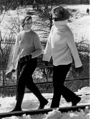 Ron Galella, Jackie Onassis and Caroline Kennedy, Central Park, 1971
