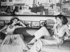 Chris Von Wangenheim, Untitled, Two Women on Sofa in front of Cityscape