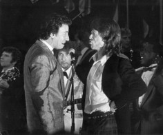 Ron Galella Bruce Springsteen, Mick Jagger and Bob Dylan performing at the 3rd Annual Rock and Roll Hall of Fame Awards, the Waldorf Hotel, NYC
