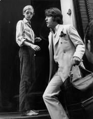 Ron Galella, Twiggy and Justin de Villeneuve entering Bert Stern&rsquo;s studio, New York, 1967