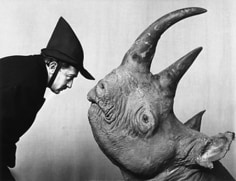 Philippe Halsman, Salvador Dali with Rhinoceros, 1956