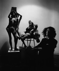 Phillipe Halsman, Salvador Dali with dwarf and models, 1965