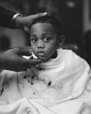 Kurt Markus, Boy getting haircut, Vicksburg, Mississippi, 1988