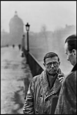 Henri Cartier-Bresson, Jean-Paul Sartre &amp; Architect Jean Pouillon, Paris, France 1945-46