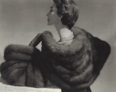 Horst, Dovima with Fur, New York, 1953