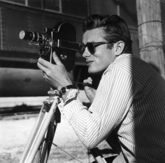 Sid Avery, James Dean on location in Marfa, Texas for the film &quot;Giant&quot; 1955