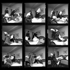 Harry Benson, The Beatles, Pillow Fight (Contact Sheet), Paris, 1964