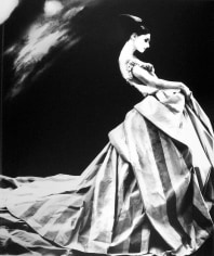 Lillian Bassman Night Bloom: Anneliese Seubert in a ball gown by Givenchy Haute Couture by John Galliano, Paris. The New York Times Magazine, 1996