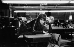 Bob Willoughby, Jane Fonda resting in a New York City garment factory during shooting of &quot;Klute,&quot; 1970