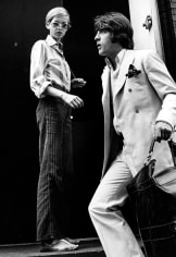 Ron Galella Twiggy and Justin de Villeneuve entering Bert Stern's studio, New York, 1967