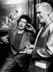 Ron Galella Keith Richards and Patti Hansen, Club MK, NYC, June 13, 1988