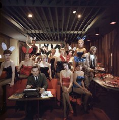 Slim Aarons, Hugh Hefner and 'bunny girls' at the Playboy Key Club in Chicago, 1960