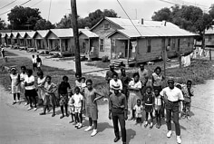 Harry Benson, Meredith March Onlookers outside their homes, Canton, Mississippi, 1966