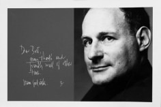 Bert Stern, Irving Penn and his note in Bert Stern&rsquo;s studio guest book, 1960s