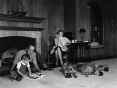 Sid Avery, Humphrey Bogart, Lauren Bacall, and son Stephen Bogart, Los Angeles, California, 1960