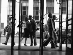 Harry Benson, Helen Gurley Brown and her husband David in doorway, New York, 1982