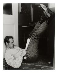 John Hamilton, Paul Newman outside of his dressing room on the set of “The Left-Handed Gun”, 1958