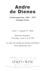 Andre de Dienes, Exhibition Invitation