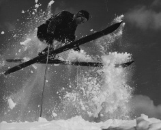 Herbert Matter, Skier in mid-air, circa 1940