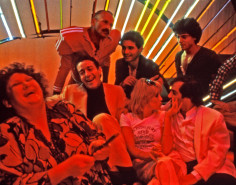 Harry Benson, Halston, Steve Rubell, Lorna Luft, and friends at Studio 54, New York, 1978