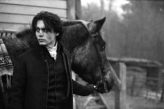 Mary Ellen Mark, Johnny Depp on location, Sleepy Hollow, England, 1999