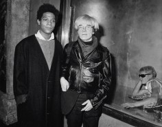 Ron Galella, Andy Warhol and Jean-Michel Basquiat at Area, New York, 1984