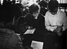 Daniel Kramer, Bob Dylan, Robbie Robertson, and Al Kooper Backstage, Forest Hills Stadium, New York, 1965