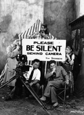 Unknown Photographer, Josef von Sternberg, Maximilian Fabian, Conrad Nagel (left), Matthew Betz (behind sign), and Renee Adoree during the shooting of MGM's silent film &quot;Exquisite Sinner&quot;, 1926