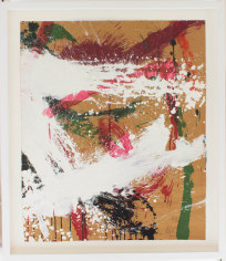 Norman Bluhm works on paper brown white messy strokes