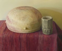 Claudio Bravo, Mortero y cer&aacute;mica / Mortar and Pottery, 2000, oil on canvas, 29 1/2 x 35 3/8 inches