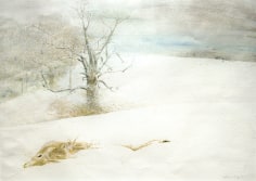 Andrew Wyeth, Fallen Deer, c. 1999 watercolor 25 1/4 x 18 1/2 inches