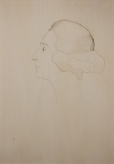Joseph Stella Profile of a Lady silverpoint on paper 21 x 15 inches