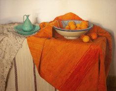 Claudio Bravo, Oranges, 2002, oil on canvas, 45 x 58 inches