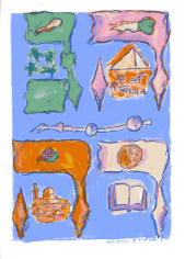 Mark Podwal, Haggadah Frontispiece, 2011, acrylic, gouache and colored pencil on paper, 10 1/4 x 7 inches (image size)