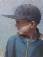 michele fenniak, Boy in Cap, 2006, oil on panel, 12 x 9 inches
