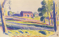 Oscar Bluemner, Snake Hills N.J., n.d., pastel on paper, 7 1/4 x 11 1/2 inches