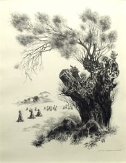 Louis Lozowick, Old Willow, 1931, Litho, 12 5/8 x 9 3/4 inches (image size), 23 5/8 x 20 5/8 (frame size), Edition of 15
