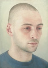 Robert Bauer, Adam, 2018, oil on paper mounted on board, 7 1/2 x 5 3/8 inches