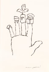 Mark Podwal The Four Sons  (from Elie Wiesel, A Passover Haggadah), 1991 ink on paper Image: 5 x 3 inches