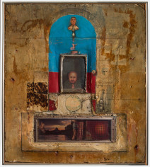 Viva Frances, 1969, mixed media on panel, 31 x 27 inches