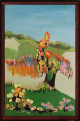 Benny Andrews, Piece of Landscape (Sold), 1967, oil on canvas, 29 x 18 inches