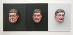 Sean Henry, Papillon, 2008, ceramic, oil paint, wood, 69 x 27 1/2 x 10 inches, Unique