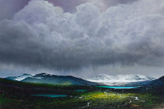 Tula Telfair, A Fragile Equilibrium II, 2025 oil on canvas, 67 x 100 inches