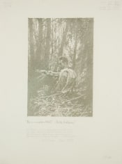 Oleg Vassiliev Bulatov by a Campfire 1962, 1997 graphite on paper 15 x 11 1/8 inches