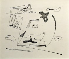 Ilya Bolotowsky, Untitled, Composition Study, c. 1930, ink on paper, 6 x 6 1/2 inches
