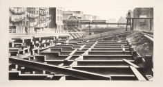 Louis Lozowick, Subway Construction, 1931, lithograph, 6 1/2 x 13 inches, Edition 4/50